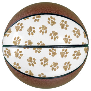 Doodle Paws, Dog Paws, Orange Gold Paws Basketball