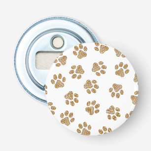 Doodle Paws, Dog Paws, Orange Gold Paws Bottle Opener