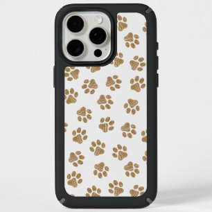 Doodle Paws, Dog Paws, Orange Gold Paws iPhone 15 Pro Max Case