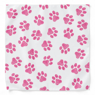 Doodle Paws, Dog Paws, Pink Paws Bandana