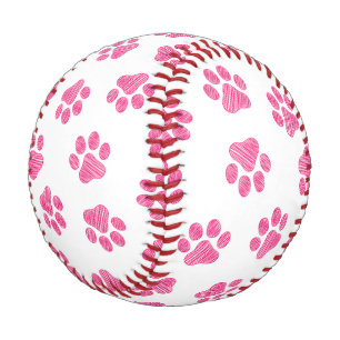 Doodle Paws, Dog Paws, Pink Paws Baseball