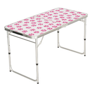 Doodle Paws, Dog Paws, Pink Paws Beer Pong Table