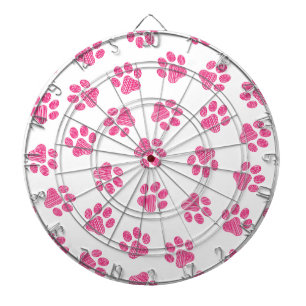 Doodle Paws, Dog Paws, Pink Paws Dart Board