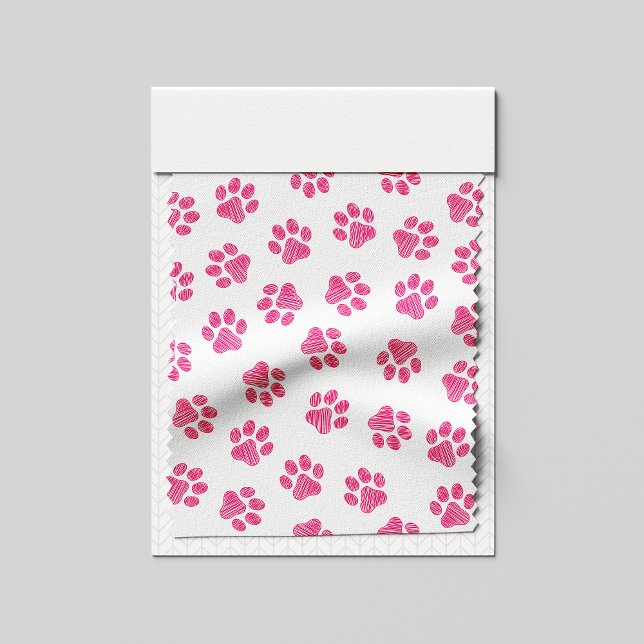 Doodle Paws, Dog Paws, Pink Paws Fabric (Creator Uploaded)