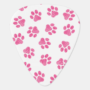 Doodle Paws, Dog Paws, Pink Paws Guitar Pick