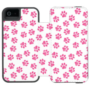 Doodle Paws, Dog Paws, Pink Paws iPhone SE/5/5s Wallet Case
