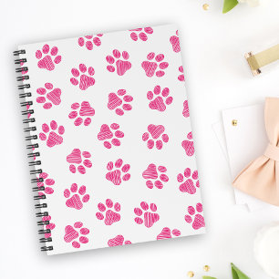 Doodle Paws, Dog Paws, Pink Paws Notebook