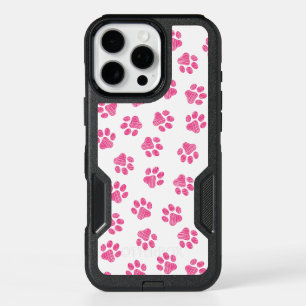 Doodle Paws, Dog Paws, Pink Paws iPhone 16 Pro Max Case