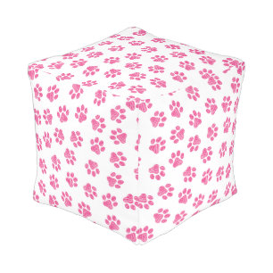 Doodle Paws, Dog Paws, Pink Paws Pouf