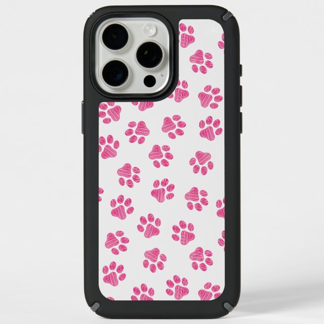 Doodle Paws, Dog Paws, Pink Paws Speck iPhone Case (Front)