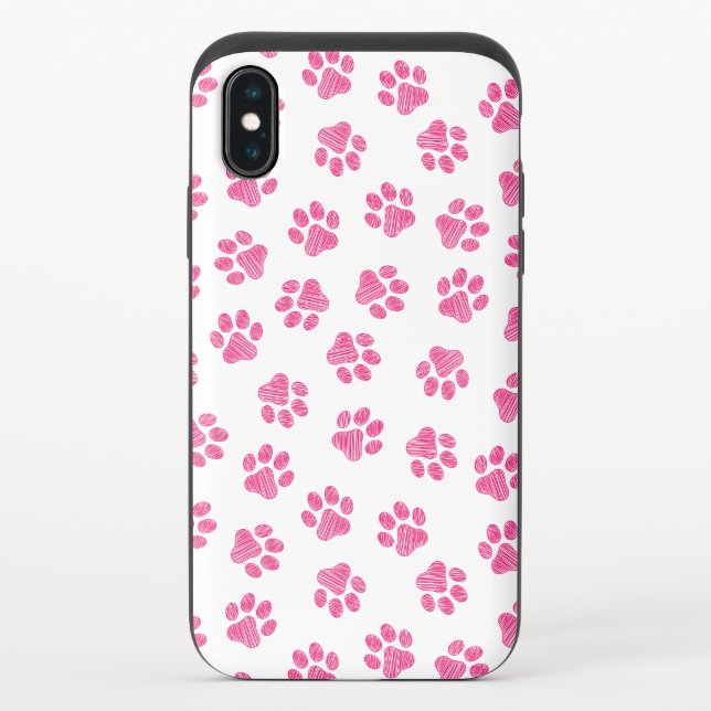 Doodle Paws, Dog Paws, Pink Paws Uncommon iPhone Case (Back)