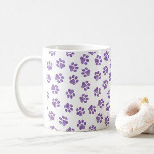Doodle Paws, Dog Paws, Purple Paws Coffee Mug