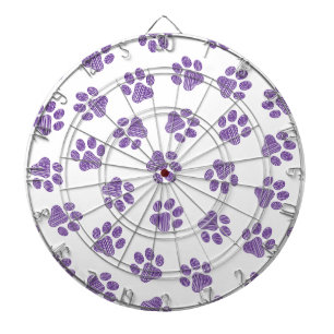 Doodle Paws, Dog Paws, Purple Paws Dart Board