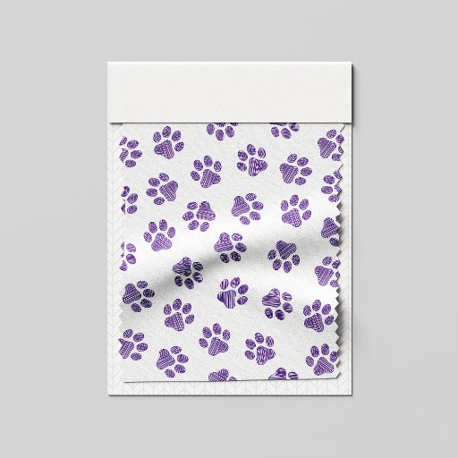 Doodle Paws, Dog Paws, Purple Paws Fabric