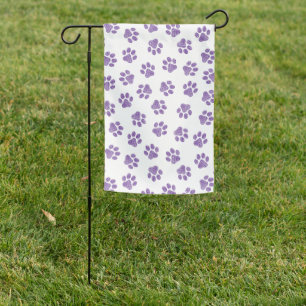 Doodle Paws, Dog Paws, Purple Paws Garden Flag