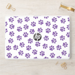 Doodle Paws, Dog Paws, Purple Paws HP Laptop Skin