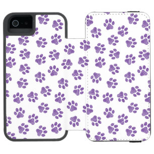 Doodle Paws, Dog Paws, Purple Paws iPhone SE/5/5s Wallet Case