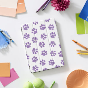 Doodle Paws, Dog Paws, Purple Paws iPad Pro Cover