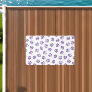 Doodle Paws, Dog Paws, Purple Paws Outdoor Rug