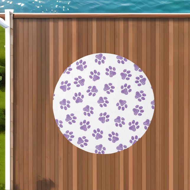 Doodle Paws, Dog Paws, Purple Paws Outdoor Rug (Insitu (Outdoor 1))