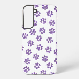 Doodle Paws, Dog Paws, Purple Paws Samsung Galaxy S22+ Case