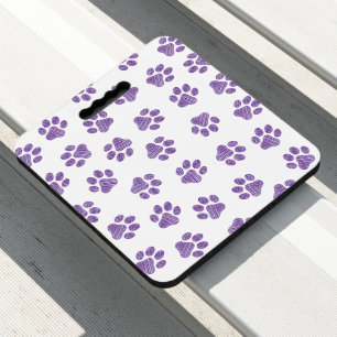 Doodle Paws, Dog Paws, Purple Paws Seat Cushion