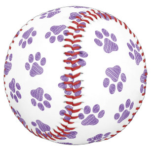 Doodle Paws, Dog Paws, Purple Paws Softball