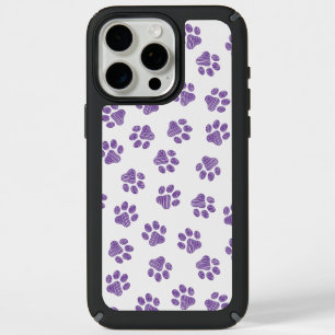 Doodle Paws, Dog Paws, Purple Paws iPhone 15 Pro Max Case