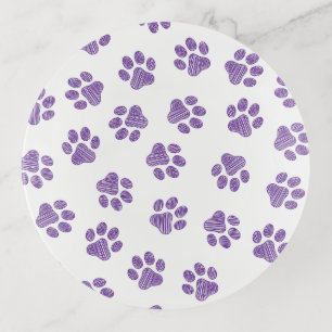 Doodle Paws, Dog Paws, Purple Paws Trinket Tray