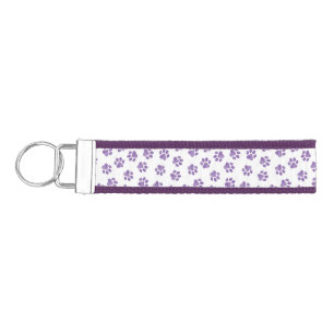 Doodle Paws, Dog Paws, Purple Paws Wrist Keychain