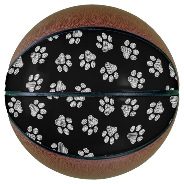 Doodle Paws, Dog Paws, White Paws Basketball (Front)