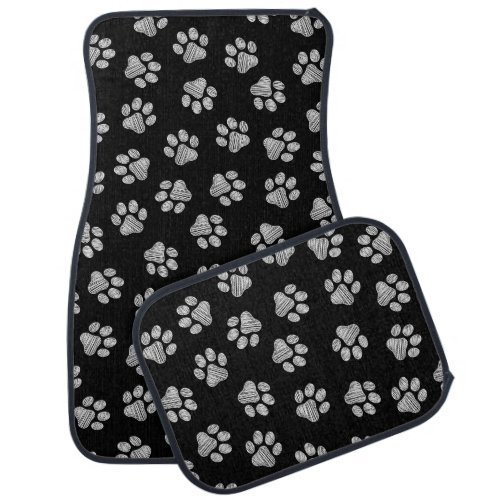 Doodle Paws Dog Paws White Paws Car Floor Mat