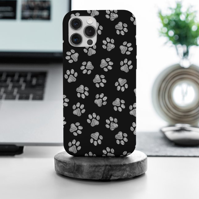 Doodle Paws, Dog Paws, White Paws Case-Mate iPhone Case (Creator Uploaded)