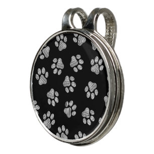 Doodle Paws, Dog Paws, White Paws Golf Hat Clip