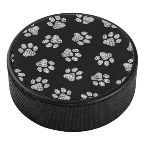 Doodle Paws Dog Paws White Paws Hockey Puck