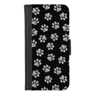 Doodle Paws, Dog Paws, White Paws iPhone 8/7 Wallet Case