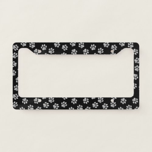 Doodle Paws Dog Paws White Paws License Plate Frame