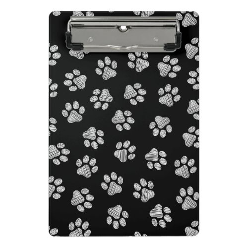 Doodle Paws Dog Paws White Paws Mini Clipboard