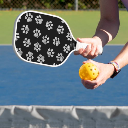 Doodle Paws Dog Paws White Paws Pickleball Paddle