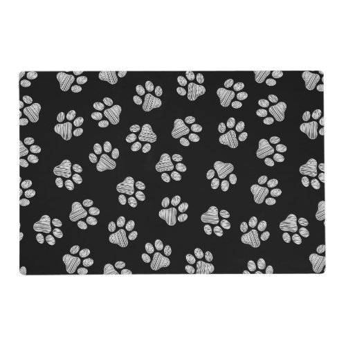 Doodle Paws Dog Paws White Paws Placemat