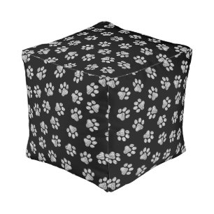 Doodle Paws, Dog Paws, White Paws Pouf