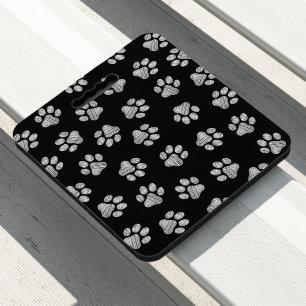 Doodle Paws, Dog Paws, White Paws Seat Cushion