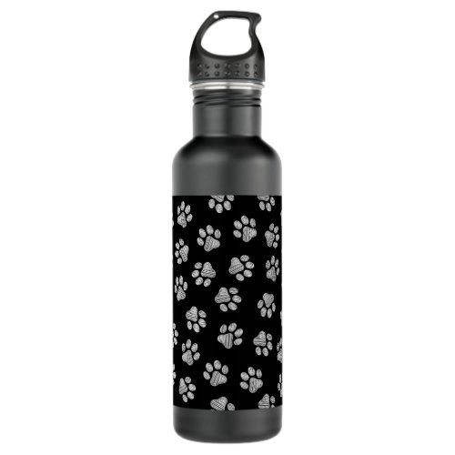 Doodle Paws Dog Paws White Paws Stainless Steel Water Bottle