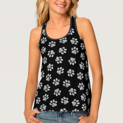 Doodle Paws Dog Paws White Paws Tank Top