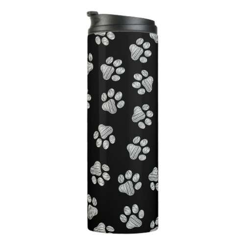 Doodle Paws Dog Paws White Paws Thermal Tumbler