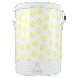 Doodle Paws, Dog Paws, Yellow Paws Beverage Cooler