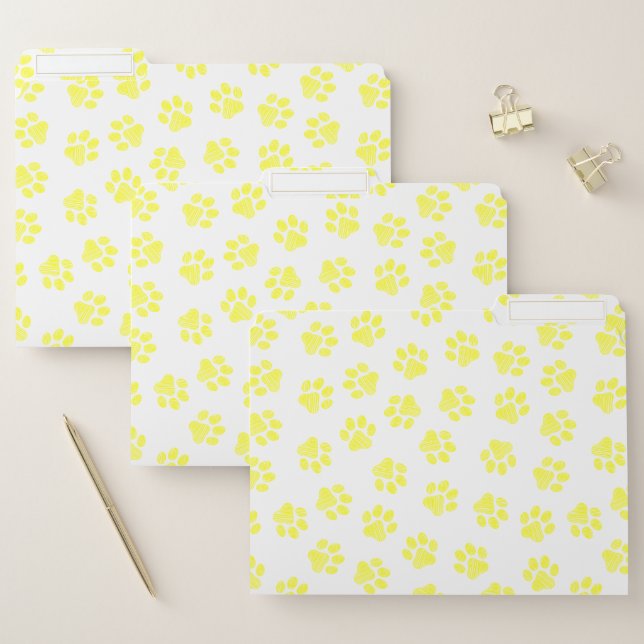 Doodle Paws, Dog Paws, Yellow Paws File Folder (Set)