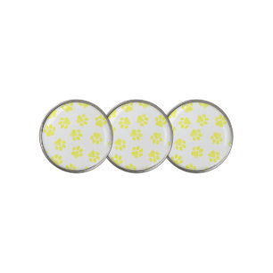 Doodle Paws, Dog Paws, Yellow Paws Golf Ball Marker