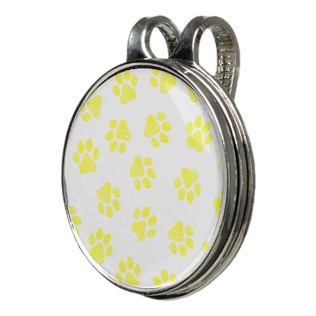 Doodle Paws, Dog Paws, Yellow Paws Golf Hat Clip (3/4)