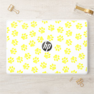 Doodle Paws, Dog Paws, Yellow Paws HP Laptop Skin
